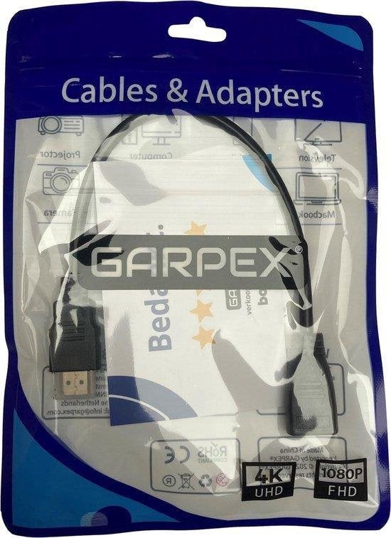 GarpexÂ® HDMI-Verlängerungskabel - HDMI-Stecker auf HDMI-Buchse Adapter - 4K 30Hz Ultra HD - 30cm