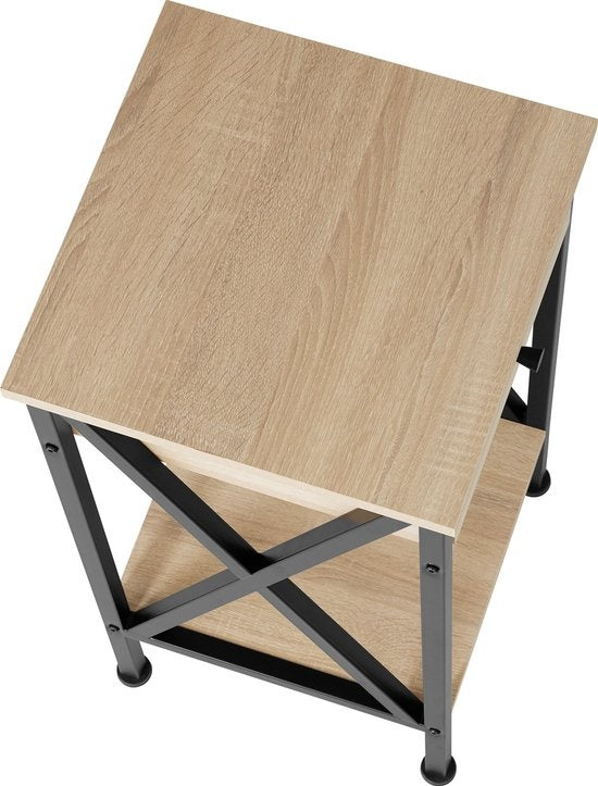 tectake - Beistelltisch Dayton - Industrie - hellbraun -35 x 35 x 70,5 cm - 404452