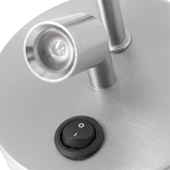 Wandleuchte Noor 1562ST aus Stahl mit Leselampe und USB-Ladeanschluss – Modernes Design von Mexlite – Verstellbar und praktisch für den Innenbereich