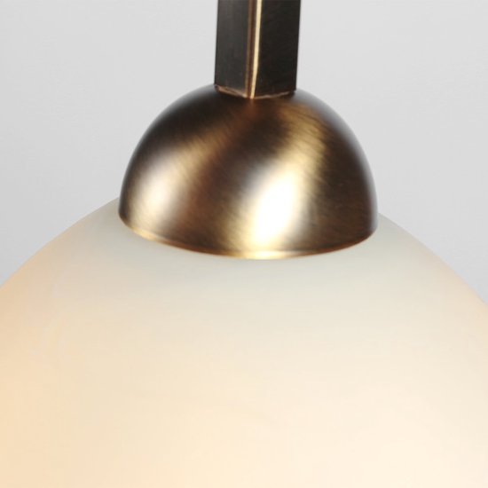 Anthea 4328BR – Klassische Wandleuchte mit bronzefarbenem Leuchtenkörper und einem 17 cm großen Glasschirm in Marmoroptik, E27-Fassung, Steinhauer