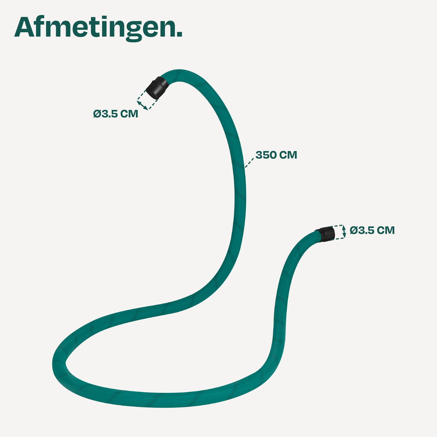 VONROC Antistatischer Saugschlauch Ø 35 mm – 3,5 m – für VC513AC