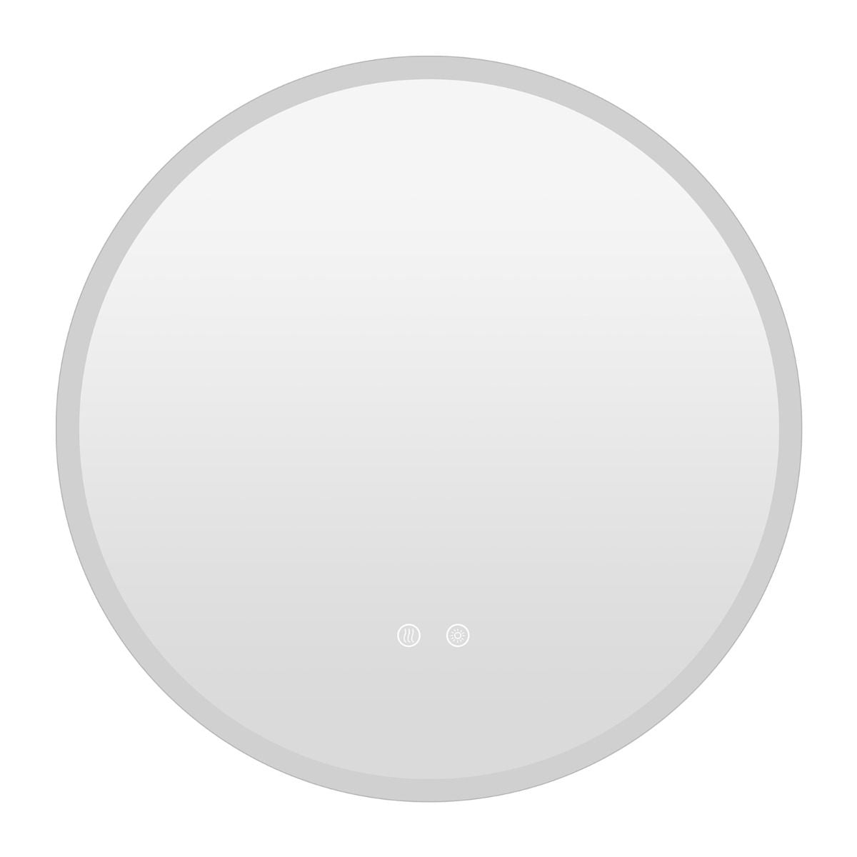 Coast Ronde LED-Badezimmerspiegel – Kosmetikspiegel mit Hintergrundbeleuchtung – 3 Lichtfarben – 60 cm – Silber