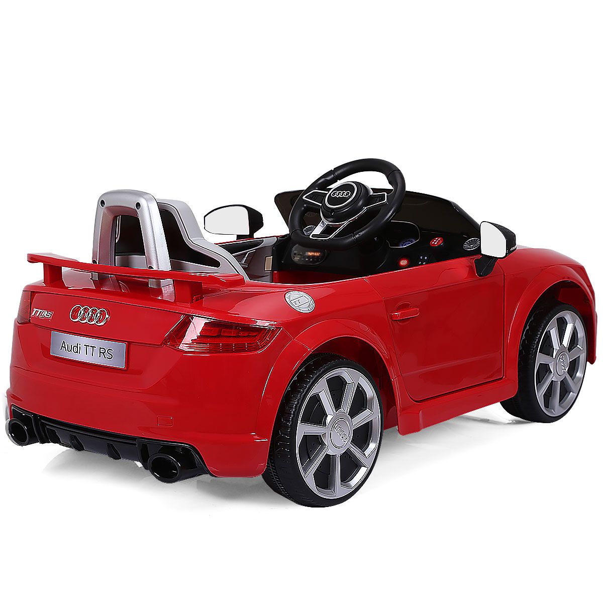 Coast Elektro-Kinderauto – 2 Motoren – Fernbedienung und Musik – rot 104 x 63,5 x 45,5 cm