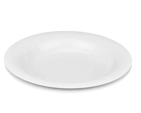 Rosenthal 2er-Set tiefe Teller, 24 cm, Weiß, Porzellan