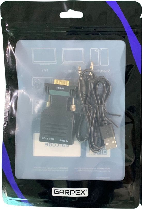 GarpexÂ® VGA-zu-HDMI-Adapter - 1080p Full HD - Analog zu Digital - Universal-Konverter