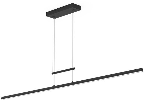 Hängeleuchte Profilo 3318ZW Schwarz, 150 cm breit, höhenverstellbar, von Steinhauer, aus Metall, Kunststoff und Elektronik