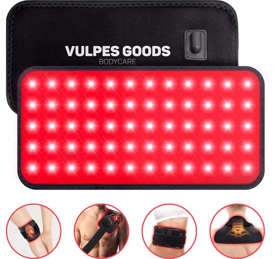 Vulpes Goods® BodyCare Infrarot-Rückenband - Tragbar - Infrarot-Therapie - Wärmeband - Für unterer Rücken, Schultern, Nacken, Beine - PRO