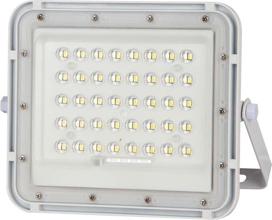 V-TAC VT-40W-W Solar-Flutlicht | IP65 Wasserdicht | Weiß | 6W | 400 Lumen | 4000K