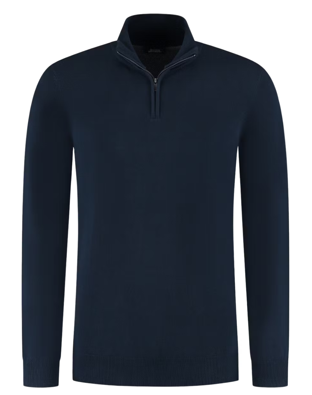 Boston Brothers Half Zip Pullover für Männer - Größe L - Zeitloser Baumwollpullover mit luxuriöser Strickerei