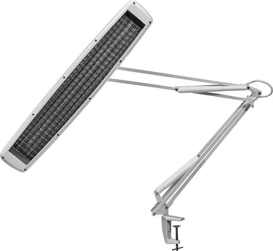 Velleman Schreibtischleuchte mit Klemme, schwenkbarem Arm, Ein-/Ausschalter, 60 cm breit, 3x 14 W, 6500 K, weiß