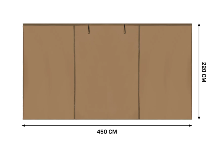 VONROC Seitenwand-Set für Doppel-Partyzelt – 6 x 4,5 m – Beige