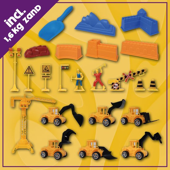 KidzKraze® Building World Play Sand - 1,6 kg brauner klebriger Zimmersand - Mit Förmchen - Inklusive Spiel und Aufbewahrungskoffer - Sensory - Für Kinder - Das große Spielzeugbuch 2025