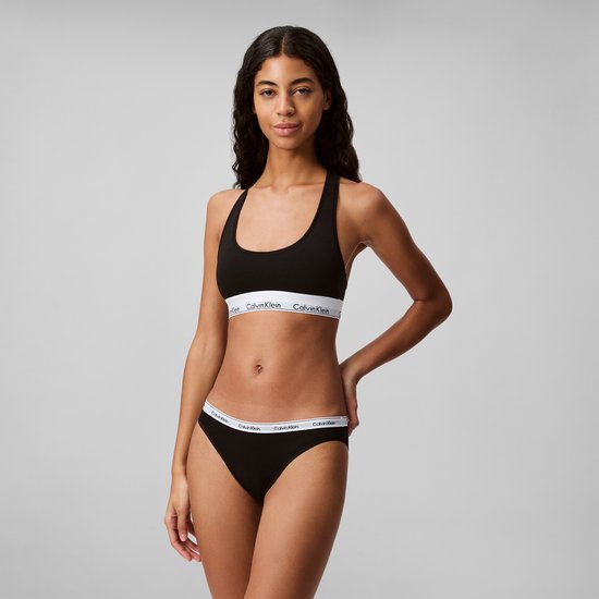 Calvin Klein Modern Cotton Top für Damen – Schwarz – Größe M