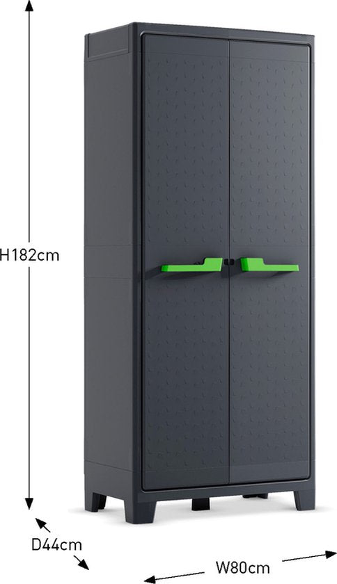 Keter Moby Hochschrank - 4 Fachböden - 80x44x182 cm - Anthrazit