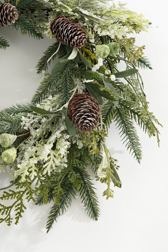 House of Seasons Alva Weihnachtskranz - Ø40 cm - Grün