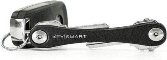 Keysmart Schlüsselanhänger Leather Edition - Schwarzes Leder