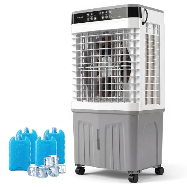 Coast 3-in-1 mobiler Luftkühler – 20 l – 45 x 33 x 87 cm – Weiß und Grau