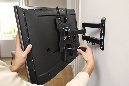 PHILIPS TV-Wandhalterung SQM9232/10 - TVs von 26" bis 70" - Max. 35 KG - LED, LCD, QLED, OLED, gebogene und flache TVs - TV-Kabelmanagement - VESA-Montagelöcher - Schwarz