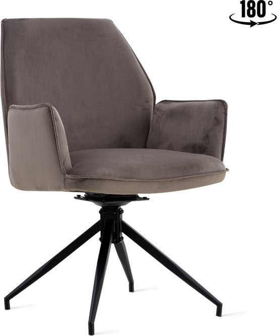 Esstischstuhl Jill Velvet Anthrazit | 2er Set