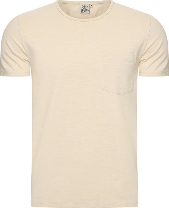 Mario Russo T-shirt - Herren-T-Shirts - Baumwolle - XL- Beige