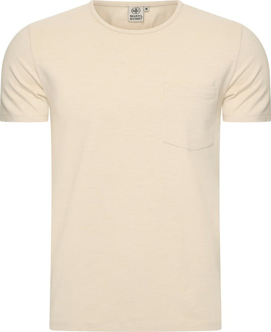 Mario Russo T-shirt - Herren-T-Shirts - Baumwolle - XL- Beige