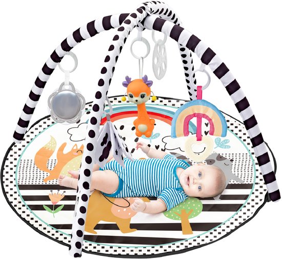 FUEGOBIRD – Spielmatte für Babys – Niedliche Tierchen – Deluxe-Spielset – Buntes, interaktives Greifspielzeug – Tolle Geräusche – Förderendes Spielzeug für Babys ab 2 Monaten
