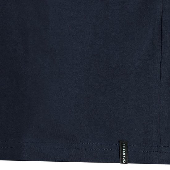 LEBASQ - Miles' T-Shirt für Männer - 3er Pack - mit Rundhalsausschnitt - Extra lang - als Unterhemd geeignet - Blau - M - Baumwolle
