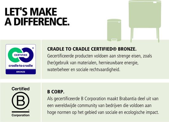 Brabantia NewIcon Mülleimer - 30 l - Platin
