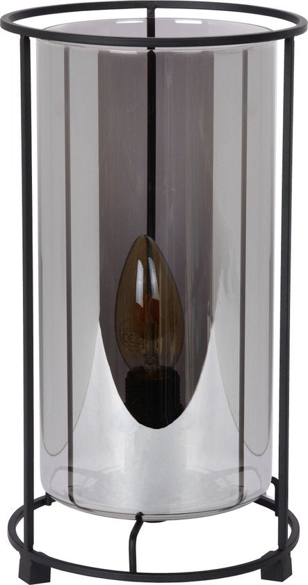 Lucide DOUNIA Tischlampe – Ø 15 cm – E27 – Schwarz