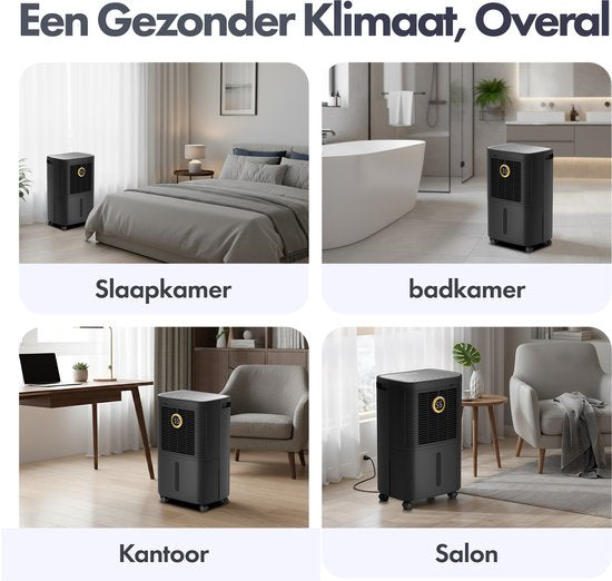 Komodo Luftentfeuchter – 16 l pro Tag – Schlafzimmer, Badezimmer, Haus & Keller – Luftentfeuchter – Wasch- und Trocknungsfunktion – Verhindert Schimmelbildung – Komodo