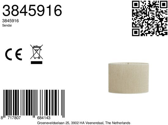 Light & Living – Lampenschirm SENDAI – 45 x 21 x 32 cm – Braun