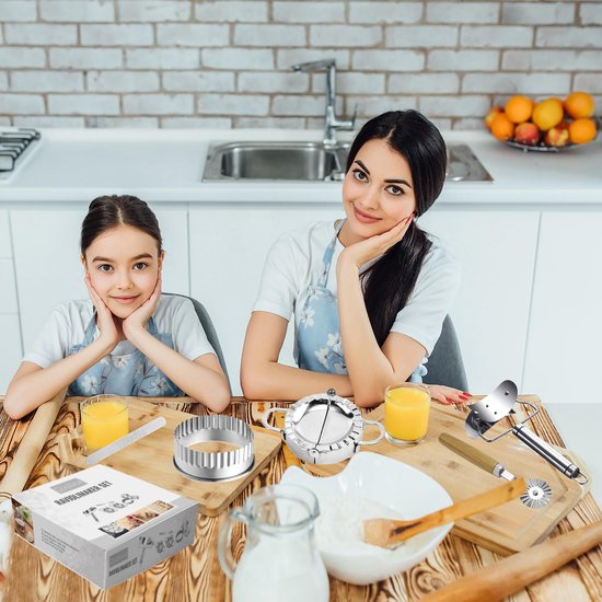 Qualisce Dumpling Maker – Nudelmaschine – Ausstechformen – Ravioli-Ausstecher – Nudelholz – Edelstahl