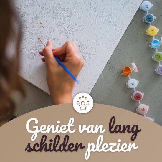 RubyeÂ® Malen nach Zahlen Erwachsene - Sonnenuntergang - Inklusive Farbe und Pinsel - Leinwand Malerei Leinwand - Farbe nach Zahlen - 40x50cm