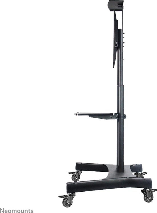 Neomounts NM-M1700BLACK mobiler TV-Ständer – 32–75" – Höhenverstellung 104,2–154,2 cm – manuell – inkl. Webcam- und Laptop-Halterung – schwarz