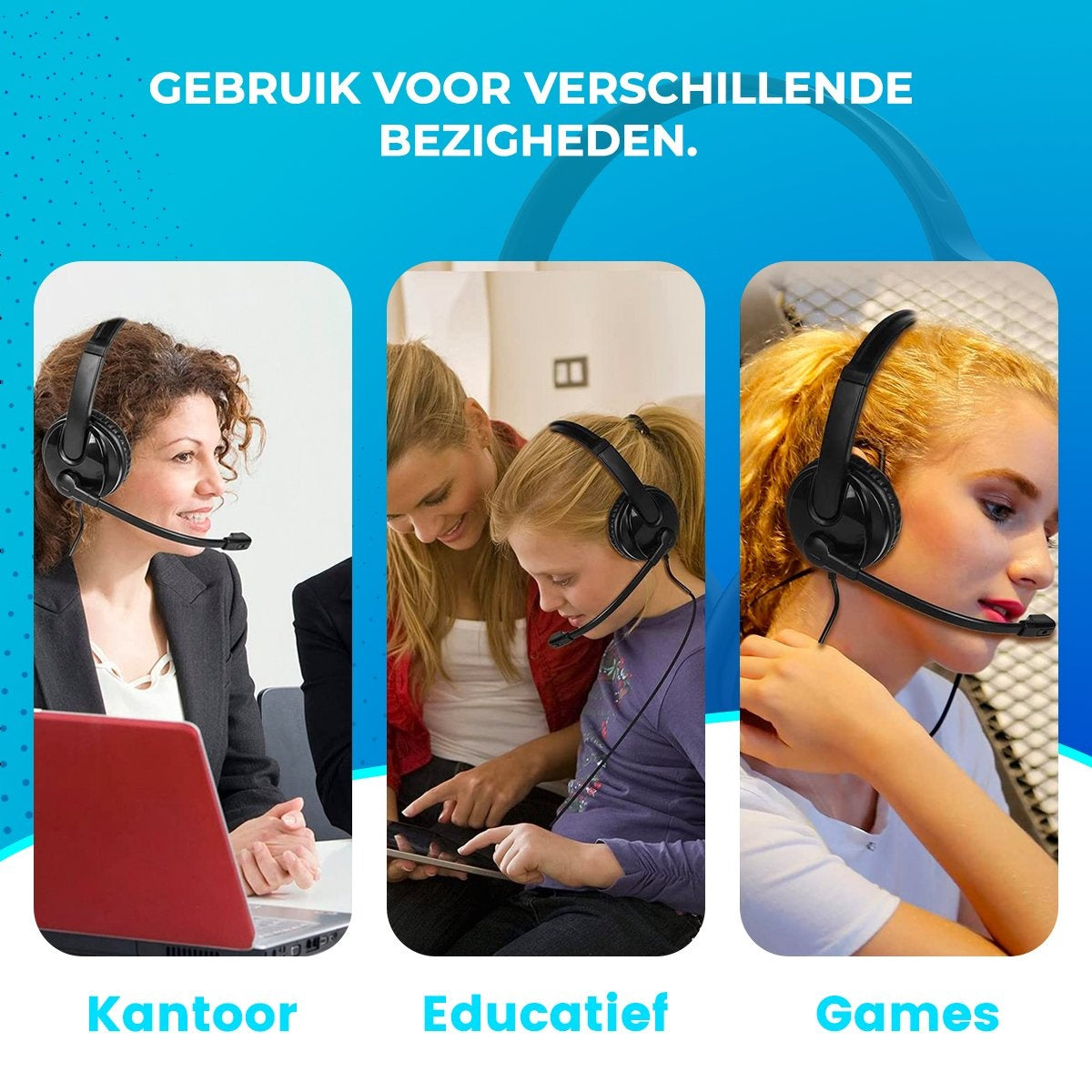 Headset mit Mikrofon für Laptop und PC - Business-Headset - Headset für Videogespräche - USB