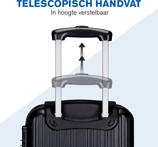 Slazenger - Kofferset 2 Stück - Handgepäcktrolley 26L und geräumiger Koffer 71L - Schwarz