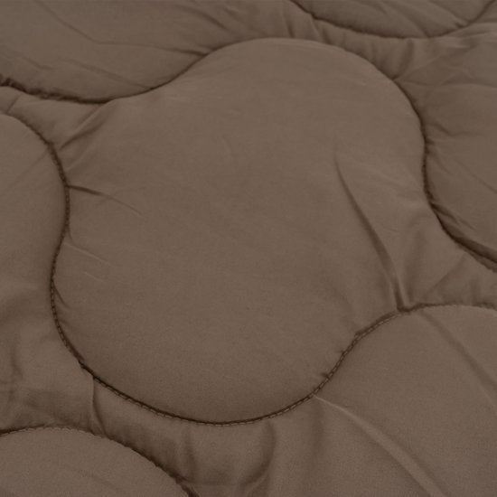 Sleeptime 2-in-1 Teddy Premium Bettdecke ohne Bezug – Bettdecke inklusive Kissenbezüge – 200 x 200 cm – Taupe/Braun