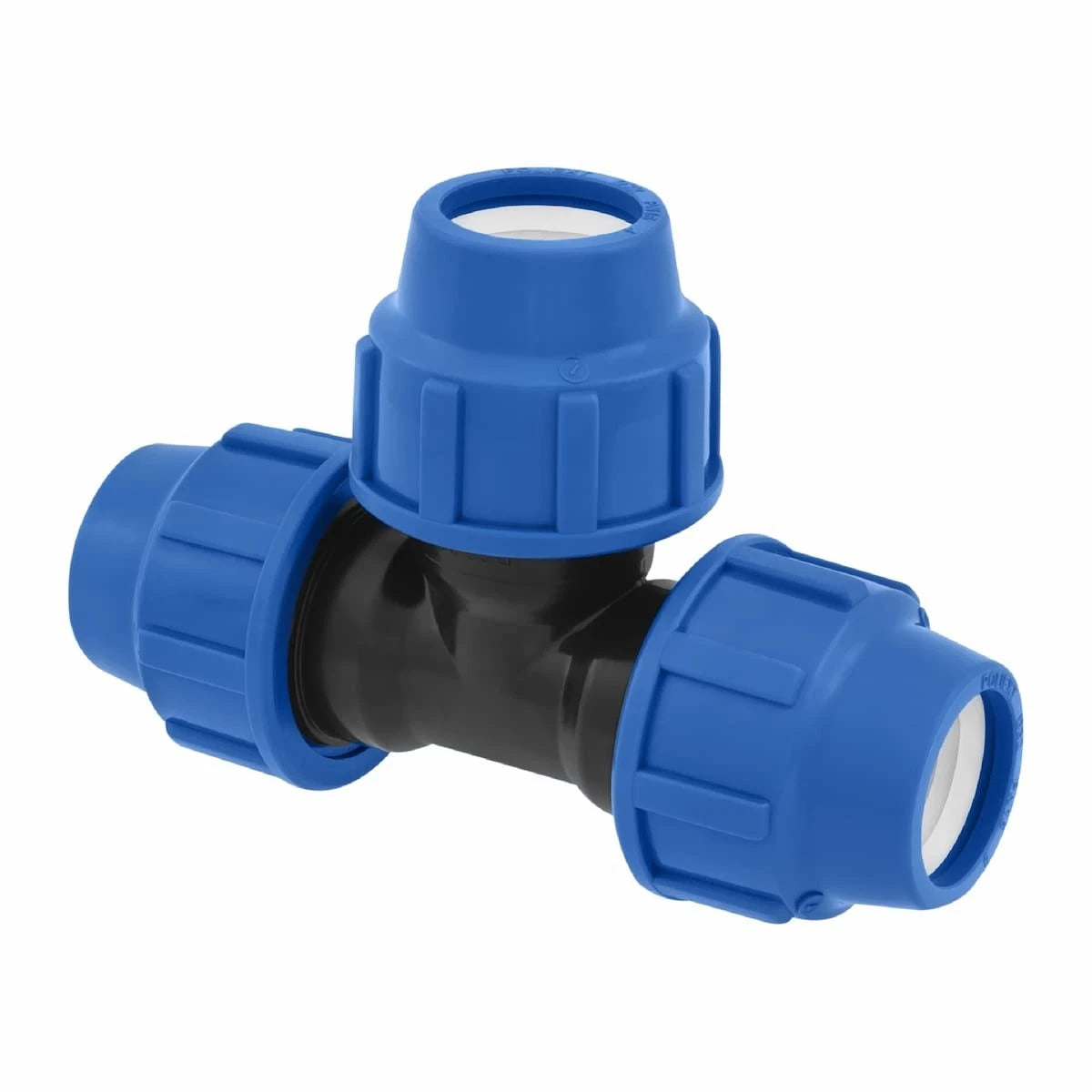 PE-Rohrverbindungsstück (T-Stück) 25 x 25 x 25 mm – Schraubverbindung – PN16 – DVGW Trinkwasser