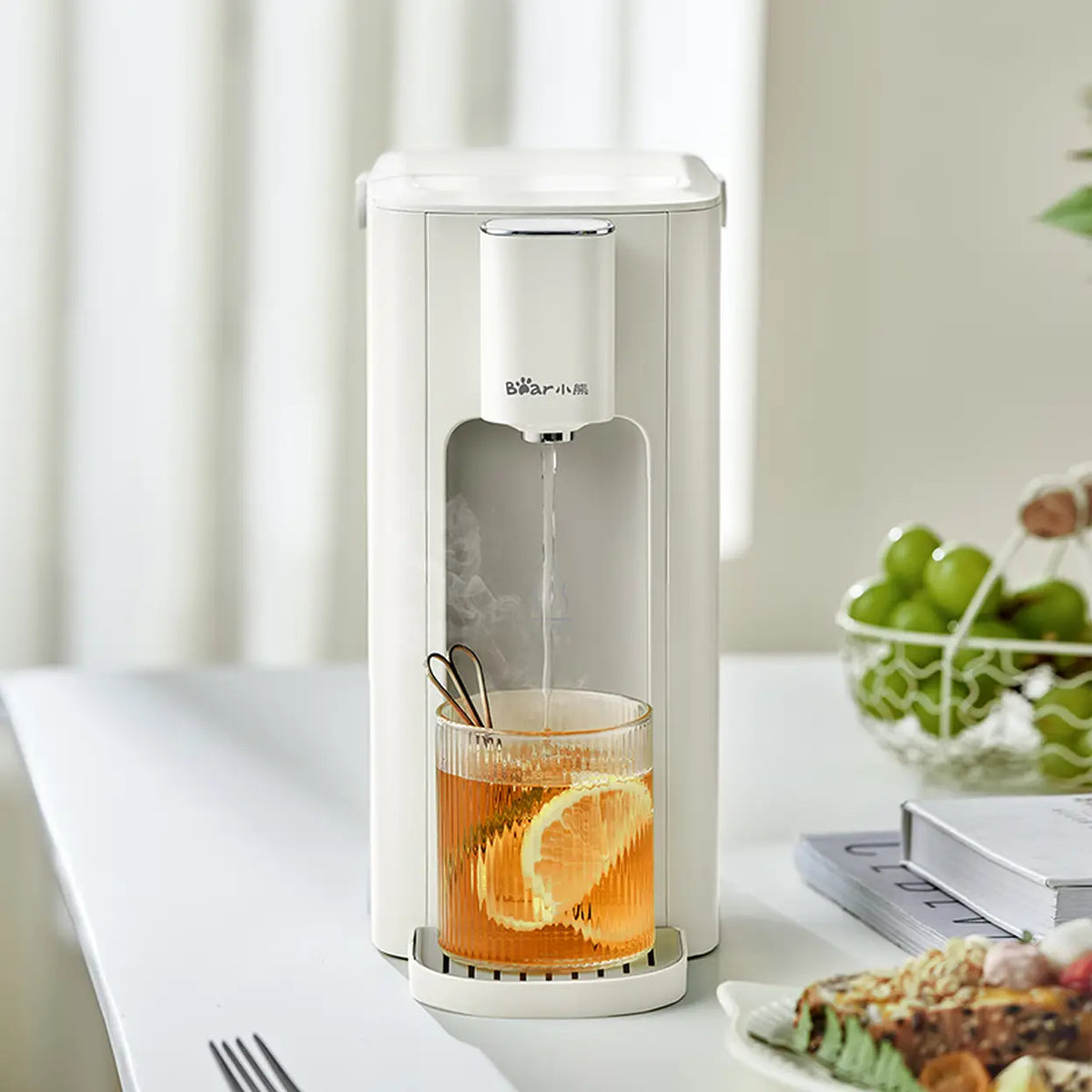 Bear YSJ-E40T2 Heißwasserspender – 3 l – 6 Temperaturstufen – Weiß