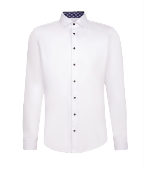 Seidensticker Herrenhemd Weiß - Slim Fit - New Kent Kragen - Größe 40 - Extra lange Ärmel
