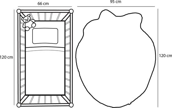Teppich Kinderzimmer - Strawberry - Rosa Teppich - 120 x 95 cm - Baumwolle