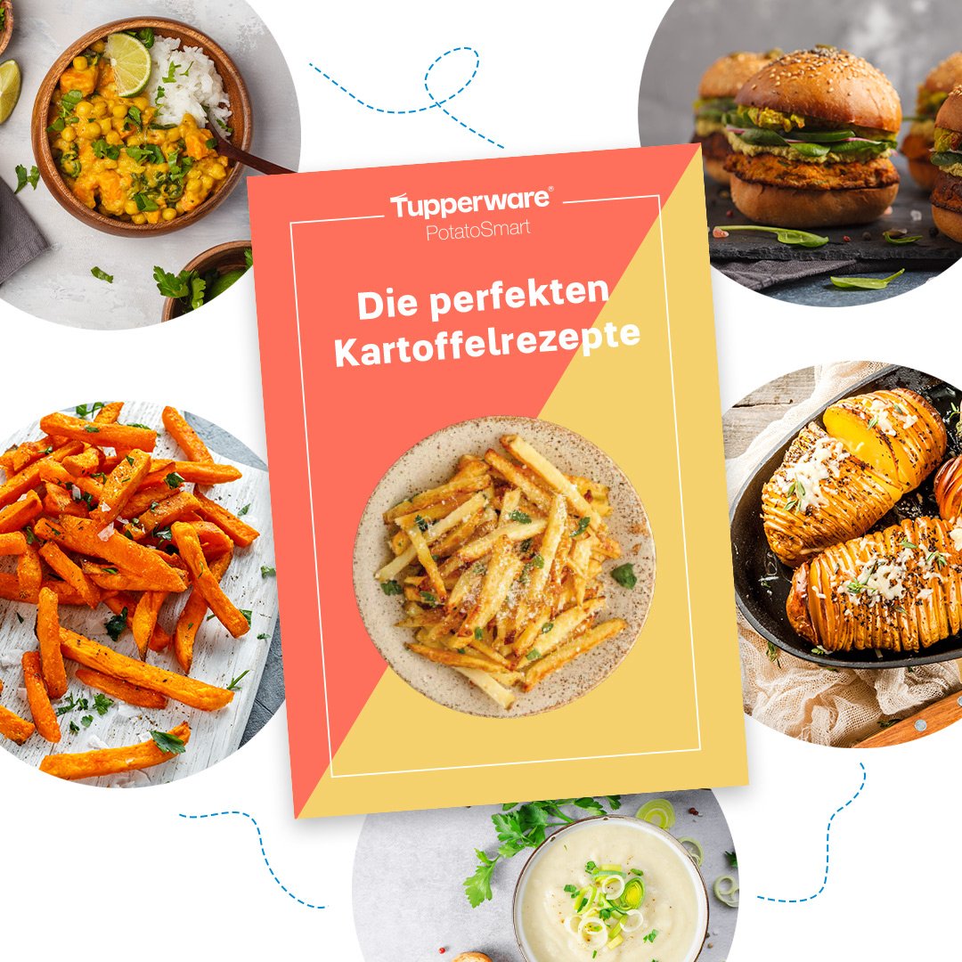 Tupperware PotatoSmart Kartoffelbehälter – Optimale Luftzirkulation – Hält Kartoffeln frisch – Stapelbares Design