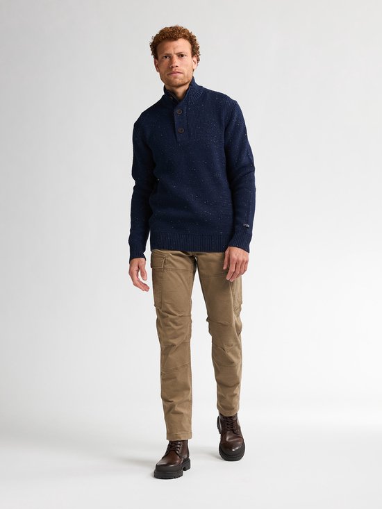 Petrol Industries – Herren-Pullover „Buffalo“ mit Melange-Muster – Blau – Größe S