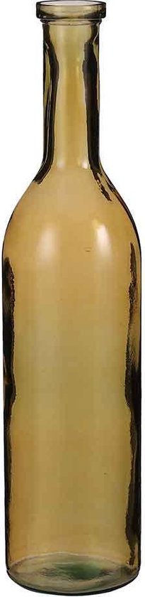 Mica Decorations Rioja Flaschenvase - H75 x Ø18 cm - Recyceltes Glas - Ocker