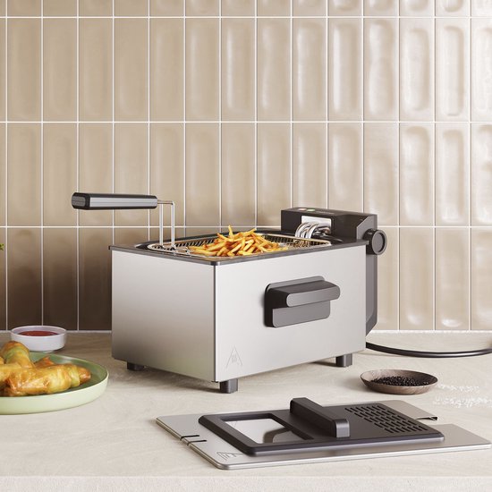 Tristar Fritteuse 3 Liter - FR-9327 - Fritteuse 2000W - Sichtfenster - Edelstahl