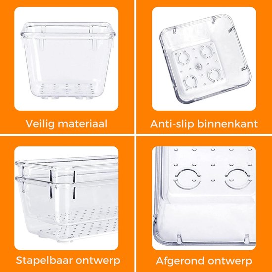 Posity Drawer Organiser - 25 Stück - Organizer Trays - Drawer Trays - Storage Trays - Make-up Organizer - Für Küche, Bad & Büro - Kunststoff - Transparent