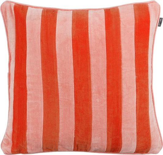 In The Mood Collection Clair Kissen - L45 x B45 x H10 cm - Baumwollsamt - Rosa, Rot