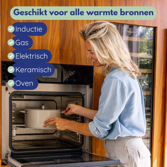 Safecourt 7-teiliges Pfannenset - PFAS- und PTFE-frei - Antihaftbeschichtung und leichte Reinigung - Induktion, Elektro, Keramik und Gas