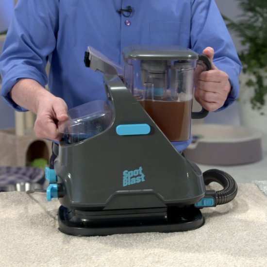 Lvington Spot Blast Wasserstaubsauger – Teppichreiniger – Polsterreiniger für Auto oder Sofa – Reinigungsgerät – 650 W – Textilreiniger – Entfernt Flecken – Reinigt, schrubbt und saugt – Intelligentes Doppeltanksystem