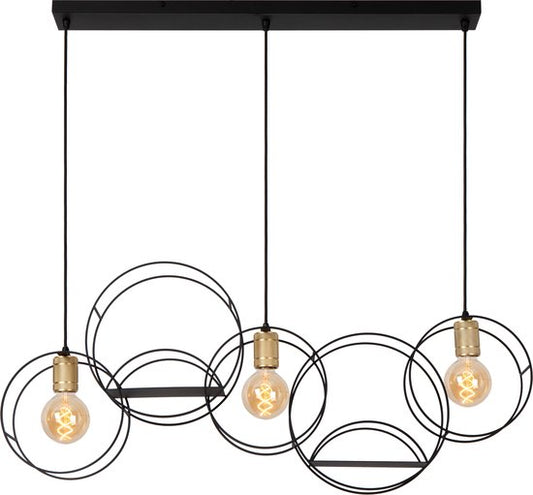 Lucide CIRCLE – Hängeleuchte – 3xE27 – Schwarz
